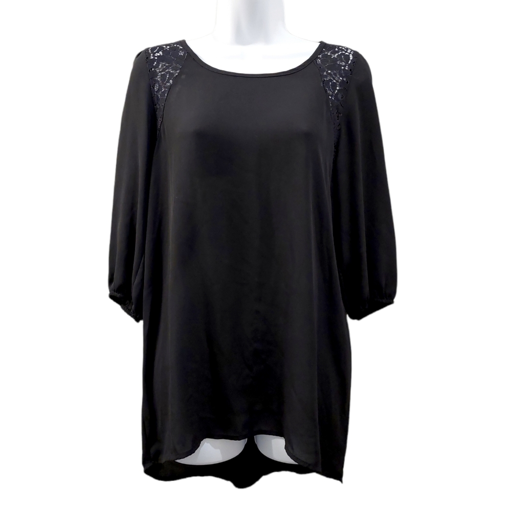 🔴 CLEARANCE  3/4 sleeve black tunic blouse
